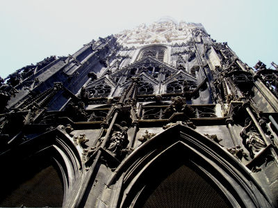 Figureske Verzierungen an der Fassade des Stephansdoms zu Wien