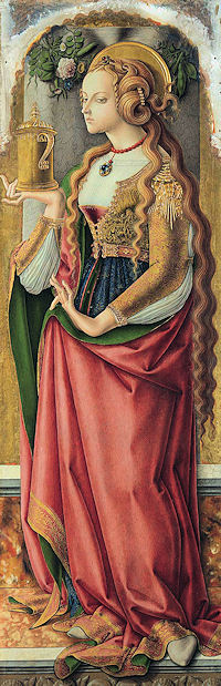 Maria Magdalena, Ölgemälde des Carlo Crivelli, zwischen 1470 und 1480