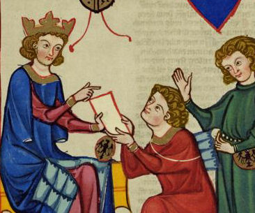 Der Taler, Abbildung aus dem Codex Manesse, 14. Jhdt.