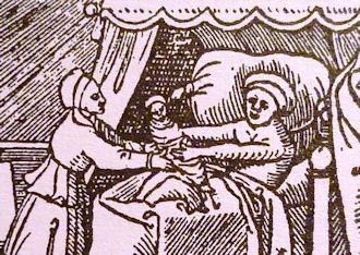 Liebste Amme, wrdest du wohl kurz halten? Tittelblatt von Bartholomus Metlingers 'Regiment der jungen Kinder', 1549