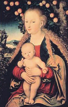Maria mit dem Jesuskind unter dem Apfelbaum, Lucas Cranach der Ältere, 1531