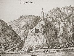 Die Anlage 1649, auf einem Stich von Matthäus Merian.