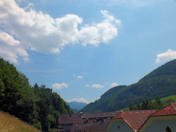 So sieht es aus, das romantische Ennstal, mit Blickrichtung Steiermark.