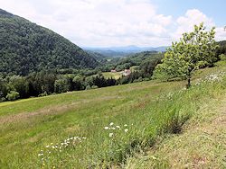 Bei der Anfahrt offenbart der Blick vom Rabenberg die wunderschne steirische Landschaft.