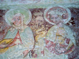 ... auch noch beeindruckende Fresken aus dem 15. Jahrhundert aufzuweisen hat. Am Bild zu sehen sind zwei der sogenannten 'Heiligen drei Madln'.