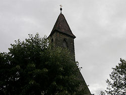 Fertig. Noch schnell ein Blick auf die Kirchenuhr ... hh, Uhr?