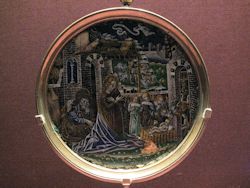 Geburt Christi und Epiphanie; Silbermedaillon, lombardisch, um 1470