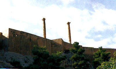Die Ruinen der Burg von Edessa ....