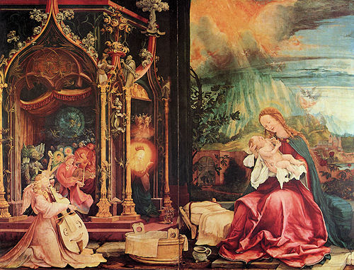 Christi Geburt, Mittelbild der zweiten Schauseite des Isenheimer Altars, Matthias Grnewald, um 1515