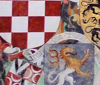 Freskofarben; Ausschnitt aus einem Fresko der Stiftskirche St. Paul, Villach; Thomas von Villach, spätes 15. Jhdt.