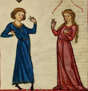 Handgesten und Körperhaltung als Teil der mittelalterlichen Kommunikation - aus dem Codex Manesse