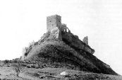 Ruine einer normannischen Burg in Sizilien, südlich von Palermo gelegen